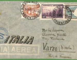 98691 - ARGENTINA - POSTAL HISTORY - Airmail COVER to ITALY via LATI censor 1941