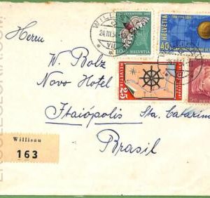 af3634 - SWITZERLAND - POSTAL HISTORY - Registered COVER  - 1954 sport FOOTBALL