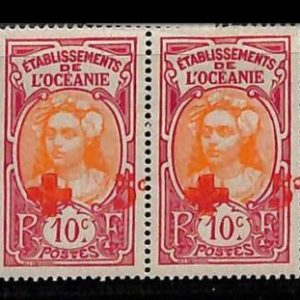 ZA0076f  - French Colonies OCEANIE - STAMP -  Yvert #  40c pair MINT HINGED MH