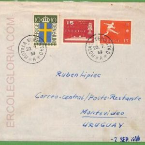 af3661 - SWEDEN - POSTAL HISTORY -  COVER 1959  FOOTBALL