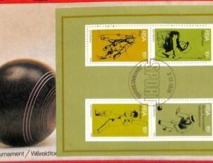 aa2477 - SOUTH AFRICA - Postal History - Souvenir sheet FDC COVER 1976 Cricket