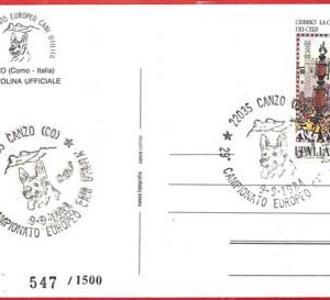 aa3155 - ITALY - Postal History - Special postmark on POSTCARD 1984 - DOGS