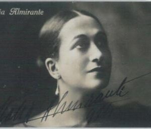 BK0096 -  Signed CINEMA ACTRESS Autograph - ITALIA ALMIRANTE  1924