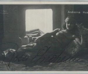BK0095 -  Signed CINEMA ACTRESS Autograph - ANDREINA ROSSI 1925