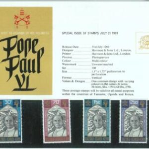86819 - RWANDA  - STAMP official folder 1967 - RELIGION  Pope  Paul VI
