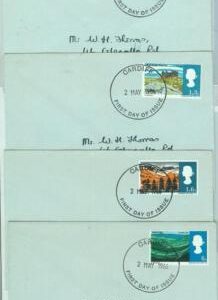 67442 -  GB  - Postal History - Set of 4 FDC COVERS  1956  - NATURE Trees