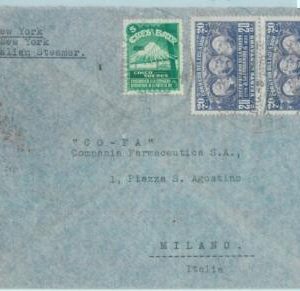 86569 - URUGUAY - POSTAL HISTORY -  COVER  to ITALY - Architecture BRIDGE  1939