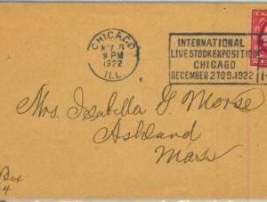 91343 - UNITED STATES USA - POSTAL HISTORY - Machine postmark: LIFESTOCK 1922