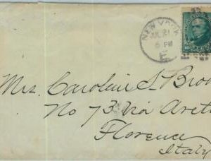 91348 - UNITED STATES USA - POSTAL HISTORY - EARLY Cover from NEW YORK  1891