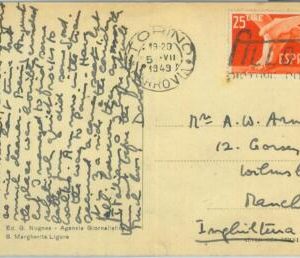 86602 - ITALY - Postal History - ADVERTISING postmark on POSTCARD 1949 Auto cars
