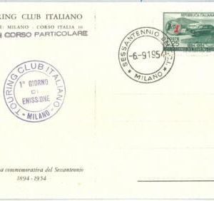 72069 - ITALY  - POSTAL HISTORY -  Special  FDC Postcard 1954 AUTO Touring Club