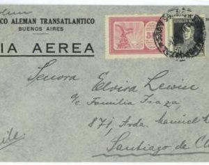 aa3000 - ARGENTINA - POSTAL HISTORY - AIRMAIL COVER to SANTIAGO de CHILE 1933