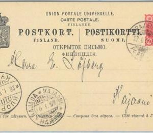 66682 - FINLAND - Postal History - POSTAL STATIONERY CARD from RAJAMAKI 1899