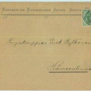 95500 - RUSSIA Finland - POSTAL HISTORY - COVER from SORTVALA 1911