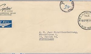 57296 - NEW ZEALAND - POSTAL HISTORY: Cover to SWITZERLAND - TAXED on arrival