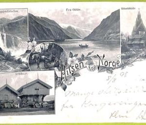 af2193 - NORWAY - VINTAGE POSTCARD  - 1898