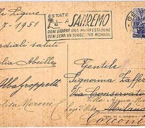 ai3446 - Italy - POSTAL HISTORY - Postcard - Flowers, Palme - 1951 Celle Ligure