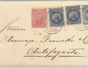 73780 - BOLIVIA - POSTAL HISTORY - STATIONERY COVER from ORURO to ANTOFAGASTA