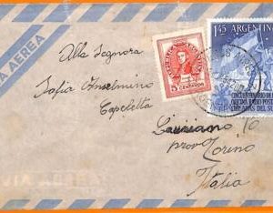 aa2803 - ARGENTINA - POSTAL HISTORY - Airmail COVER to ITALY  1954 Radio Orcades