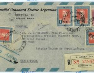 aa2998 - ARGENTINA - POSTAL HISTORY - Registered  COVER to the USA 1935