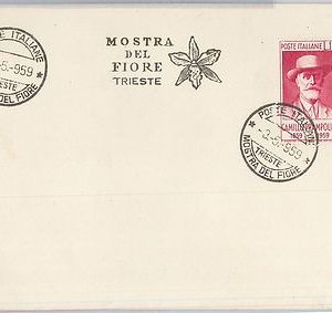 56565 -  FLOWERS: ORCHIDS - ITALY -  POSTAL HISTORY:  POSTMARK on COVER 1959