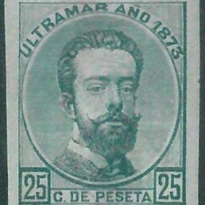 88305 - Spanish ULTRAMAR Havana - Stamps  --  Stamp PROOF  1873 25 cents MLH