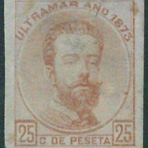 88303 - Spanish ULTRAMAR Havana - Stamps  --  Stamp PROOF  1873 25 cents MLH