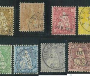 87019A - SWITZERLAND - STAMP Set -  Mi #  29/35 + 29b - Fery Fine USED - LUX!