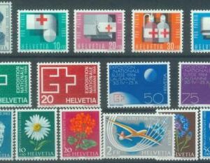 87018 - SWITZERLAND  - STAMPS -  COMPLETE YEAR set 1963 MNH Red Cross BOY SCOUTS