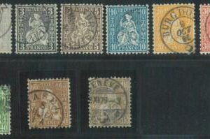 87019B  -  SWITZERLAND - STAMP Set -  Mi #  20/28  - Fery Fine USED - LUX!