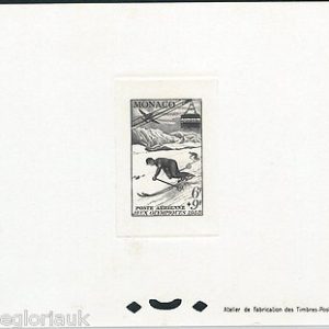 51051 - MONACO  -  1948  OLYMPIC GAMES - DELUXE SOUVENIR SHEET  - SKIING !