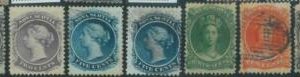 88360 - CANADA Nova Scotia - STAMPS: SG  # 14, 18, 20, 24, 25, 27 & 29 - USED