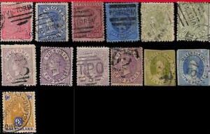 94746a - AUSTRALIA Victoria / Queensland - STAMP - Nice lot of 18 USED stamps