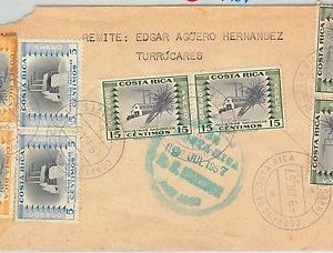 63288 -  COSTA RICA - POSTAL HISTORY -  REGISTERED COVER 1959 -  AGRICOLTURE