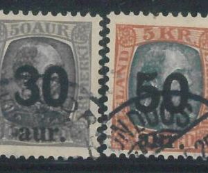 78626 - ICELAND -  STAMP  - MICHEL  #  112/113  Very Fine  USED