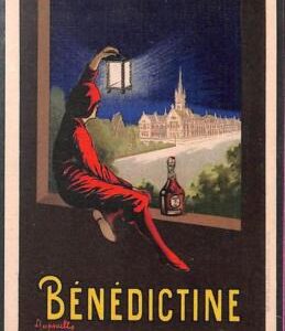 Lib594 - VINTAGE Illustrated ADVERTISING POSTCARD - Cappiello BENEDICTINE drinks