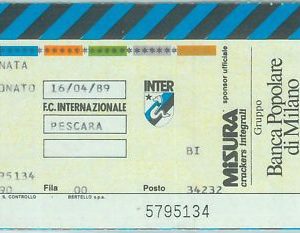 68384 - BIGLIETTO PARTITA CALCIO  Scudetto 1988-89 : INTER / Pescara