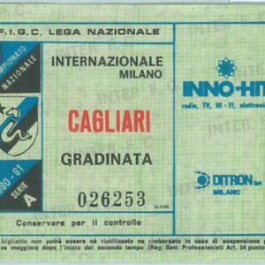 68387 - BIGLIETTO PARTITA CALCIO  Scudetto 1988-89 : INTER / Cagliari