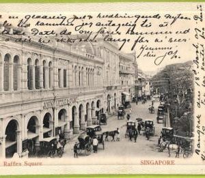 ae9253 - SINGAPORE -  VINTAGE POSTCARD - Raffles Square
