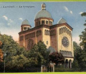 af3496 - JUDAICA vintage postcard: FRANCE - Landau - La Synagogue