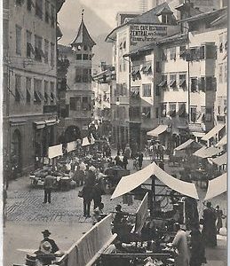 40492  CARTOLINA d'Epoca - BOLZANO Città : MERCATO Obstmarkt