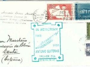 69241 - HAVANNA - POSTGESCHICHTE - FDC BRIEF nach CEUTA Spanien 1951 - GUITERAS