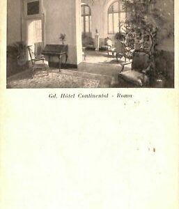 ab0602 - VINTAGE POSTCARD - ROME City: Gd. Continental Hotel