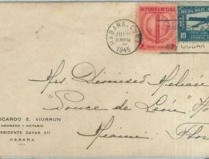 69230 - LA HABANA - HISTORIA POSTAL - SOBRE CENSURADO a USA 1945