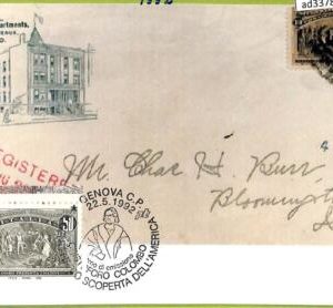 ad3378 - ITALY - Postal History - MAXIMUM CARD - 1992 Columbus AMERICA