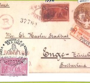 ad3377 - ITALY - Postal History - MAXIMUM CARD - 1992 Columbus AMERICA