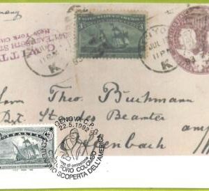 ad3373 - ITALY - Postal History - MAXIMUM CARD - FDC - 1992 Columbus AMERICA