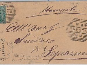 46782  REGNO: storia postale - # 56 su BUSTA annullo COLLETTORIA CALVAGESE 1891