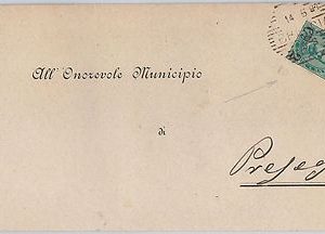 ITALIA REGNO: storia postale - Sass 56 su BUSTA 14.05.1891 - PRIMO MESE D'USO