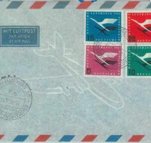 83163 - GERMANY - Postal History -  COVER 1955 Aviation LUFTHANSA